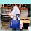 2023 Korean Style Fashion Handbag Bell Shoulder Bag Pu Material Large Size