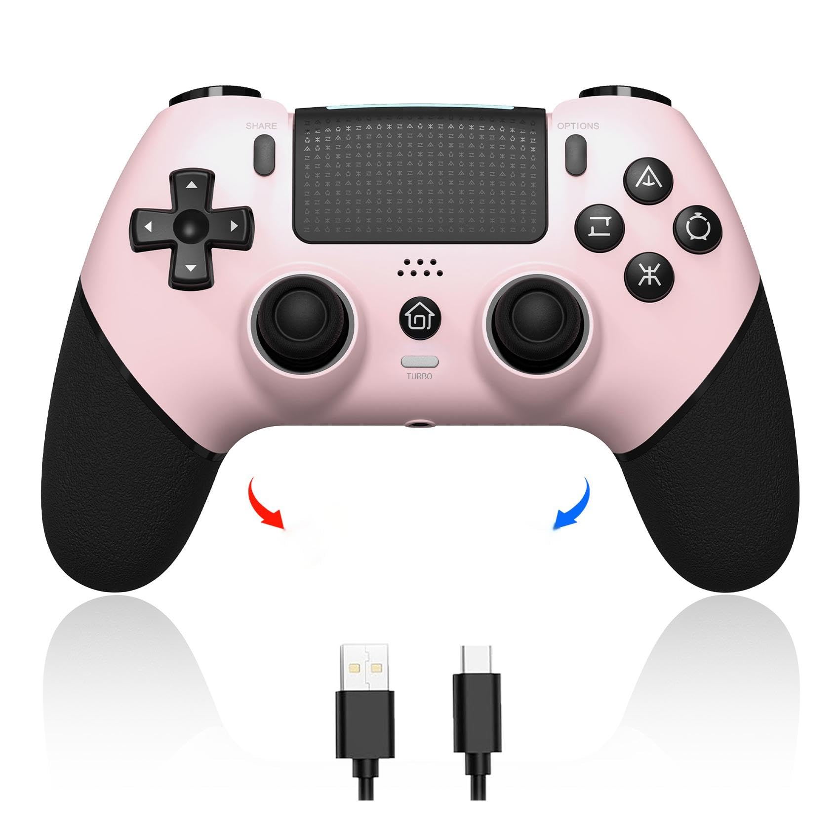 

Контролер Sungale PS4 2025 Модернізований з Задньою Bluetooth Макро 1000 мАг Сумісний з Роз ємом для Навушників ПК 16 Годин Безперервної Японської Інструкції