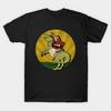 Men Black Print T-shirt Jesus On A Raptor No-Cut Transfer Paper Print Cotton Tshirt
