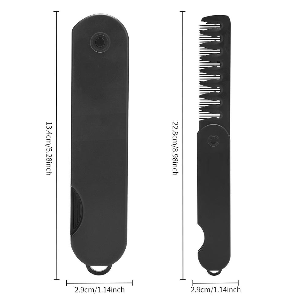 Multifunctional Portable Plastic Folding Pocket Combs Barber Men Oil Head Beard Combs Hair Styling Wide Tooth Combs