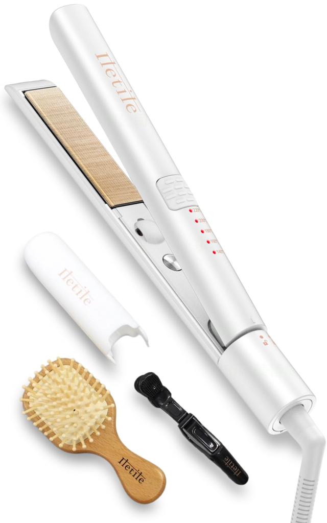 Iletile (Iletile) [Developed by Hairstylists] Straightening Iron, Negative Ion, 2-Way, No Steam Explosion, Mini Type, Pearl White