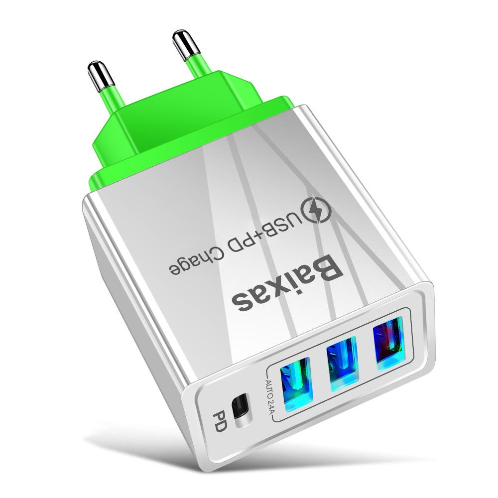 Universal 4-Port USB Travel Charger 5V/2.4A Fast Charging Adapter - AU/EU/UK/US Plug