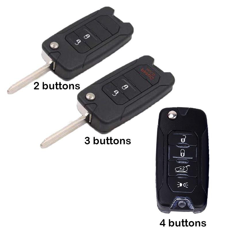 Key Holder Silicone Key Case Cover for Jeep Renegade Compass 2016 2019 2020 2021 2/3/4 Button Remote Fob Protection Flip Folding