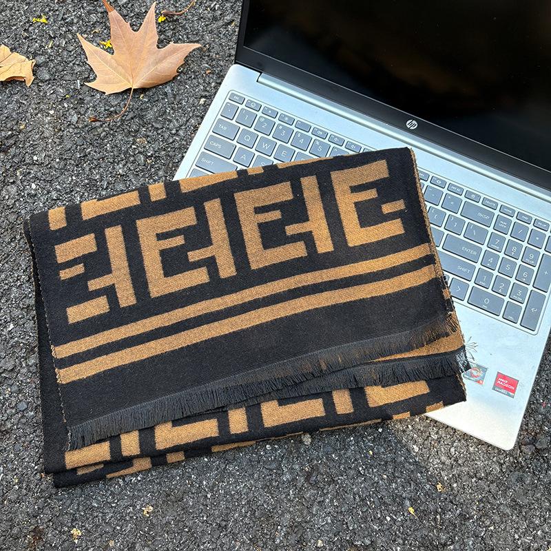 New mohair plaid scarf, versatile in autumn and winter, Korean atmosphere imitation cashmere small version student warm scarf