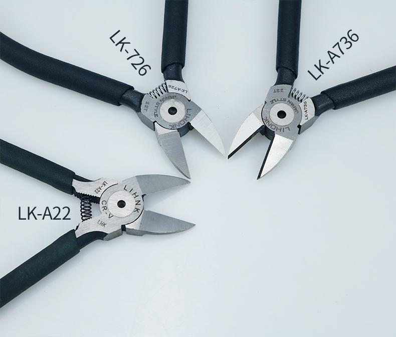 Chrome Vanadium Steel Diagonal Cutting Pliers: Pointed Nose, Flat Mouth, Mini Model for Electronics