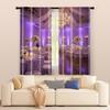 2 Pcs, Filtering Curtains (excluding Rods, Non-movable, Without Batteries) Elegant Deep Purple for Use In Bedrooms and Living