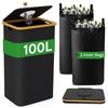 Large-capacity Storage Box with Inner Bag, Foldable, for Bottles, Clothes, Toys, Recyclable Waste, Laundry Basket, 24/100L