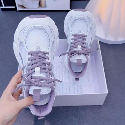 Małe, siateczkowe, oddychające buty typu dad shoes dla kobiet, letnie, nowe, uniwersalne, wygodne i lekkie, codzienne buty sportowe