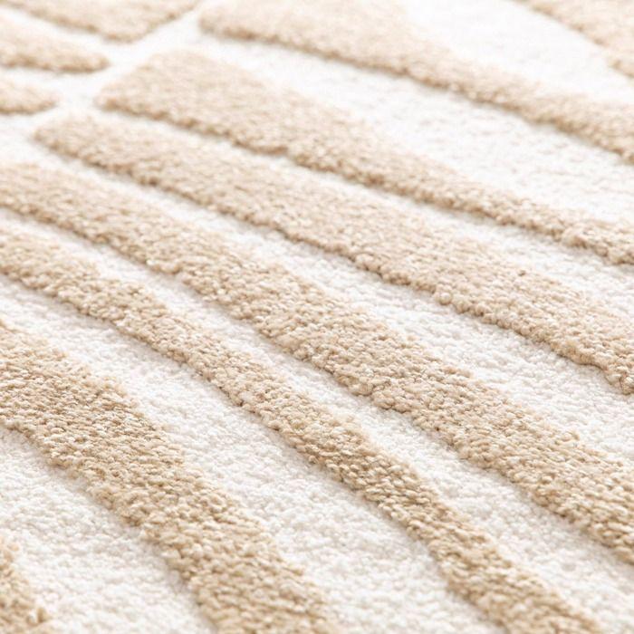 Tapis à relief doux moderne beige 160x230