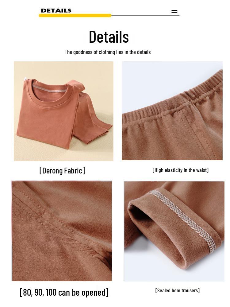 Çocuk Dikişsiz Termal Polar İçlik Seti - Kız & Erkek Sıcak Sonbahar Giyimi