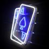 Cross-Border LED Neon Blue Playing Card Light - DIY Creative Shape Letter Sign