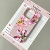 Pink Lily Floral Print with Bow Detail Phone Case For Samsung S26 Ultra S25 S24 FE S23 A55 A54 A53 A36 A34 A26 A17 A15 A06 Cover