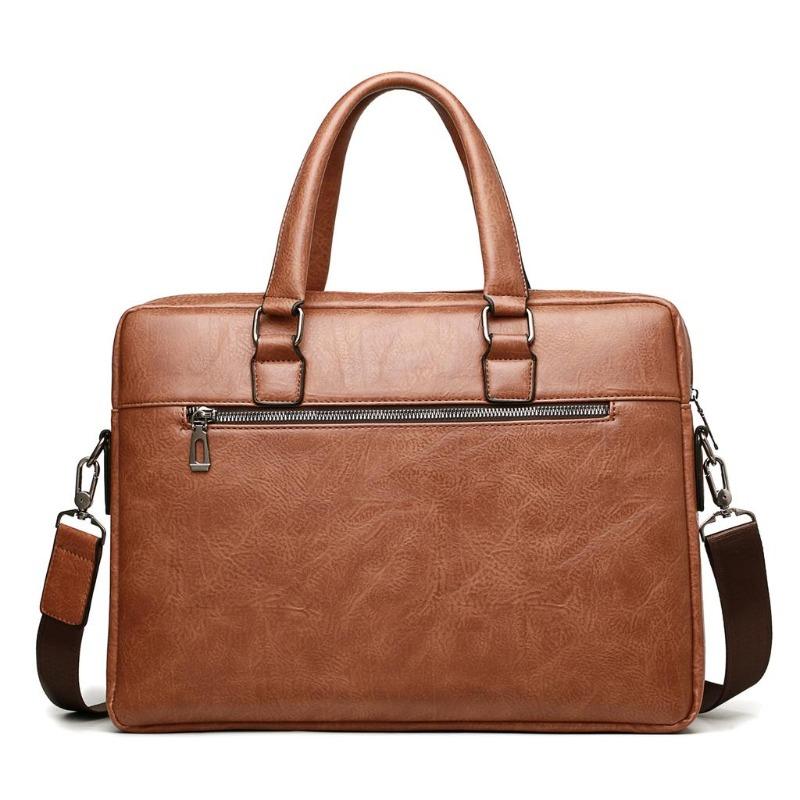 WEIXIER Business Shoulder Bag Men's Messenger Bag Vintage Faux Leather Crossbody Bag… More