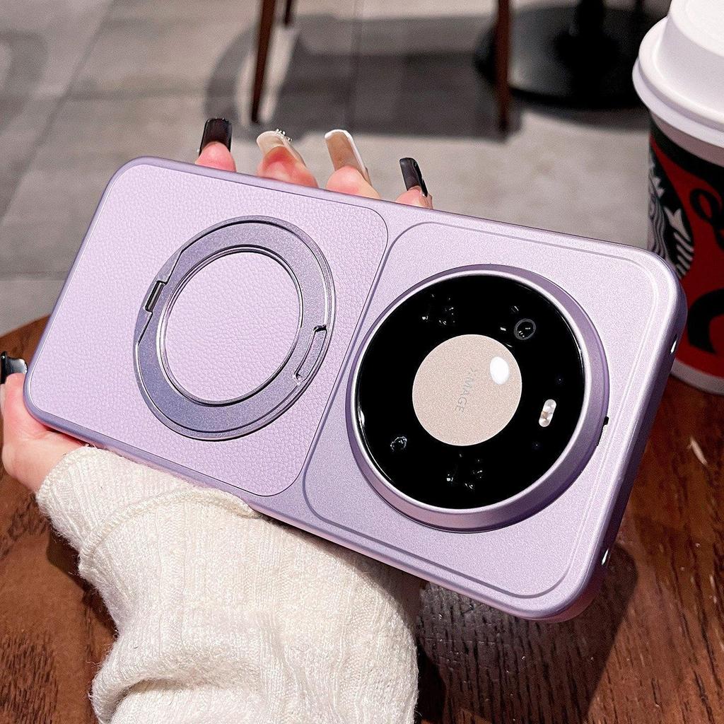 Case For Huawei Mate 80 Pro Max 70 Air 60 Pro+ Lychee Grain Magnetic Shockproof Leather Phone Case