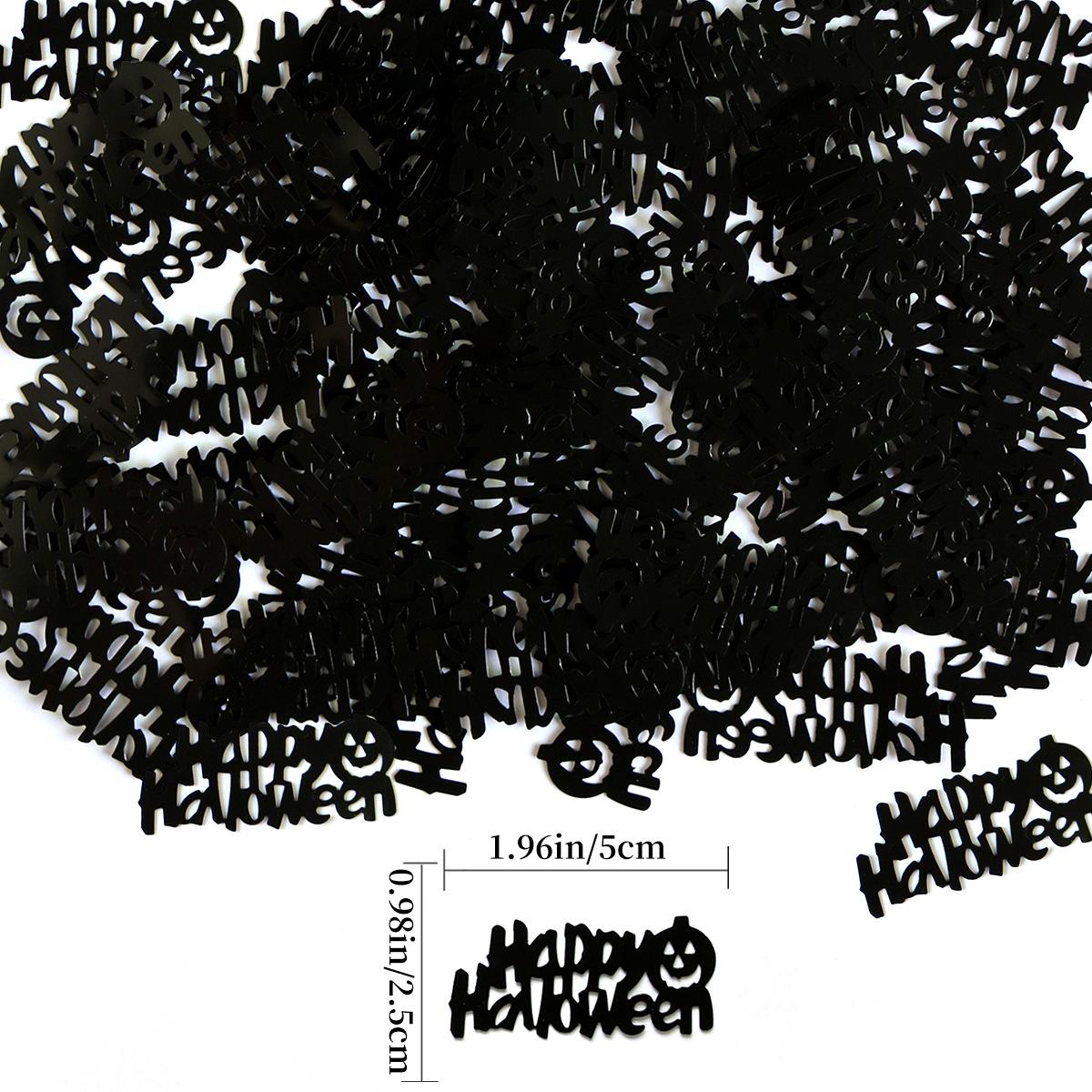 Украшение на Хэллоуин Тыква Призрак Летучая мышь Паук ПВХ Блестящее Конфетти Настольное Бросающее Конфетти Black Happy Halloween 15g