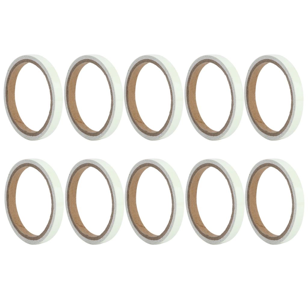 10Pcs Luminous Tape SelfAdhesive Stage Fluorescent Phosphorescent NonSlip Sticker(Aquamarine Blue 1cmx3meter)