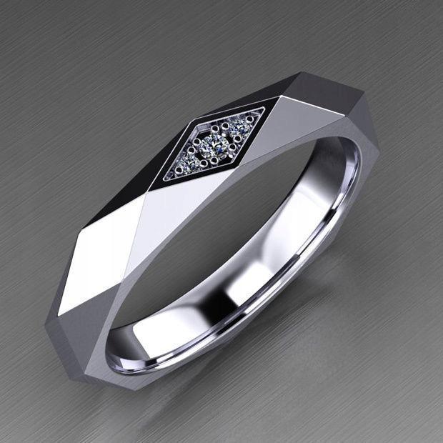 Silver Wedding Ring 316L Steel Size 22