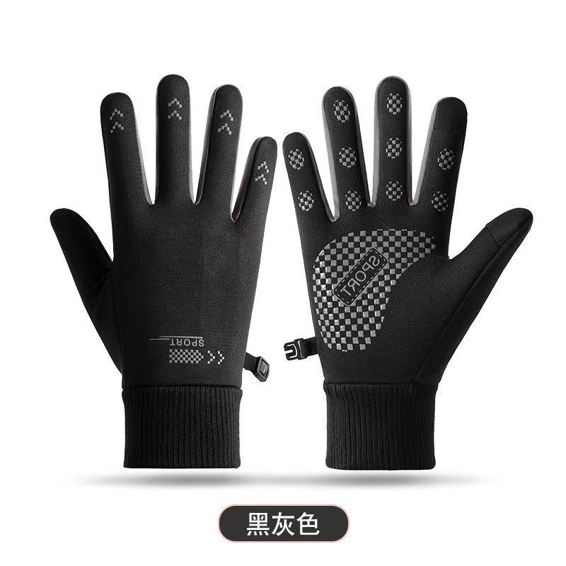 Men and Women Same Style Plush Warm Gloves for Winter Cold and Windproof Outdoor Sports Anti Slip Touch Screen Riding Gloves