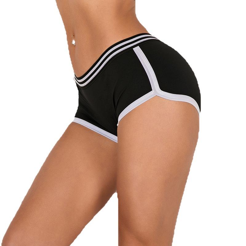 Sportshorts Damrandiga Elastiska Sexiga Yogashorts Leopard Boxers