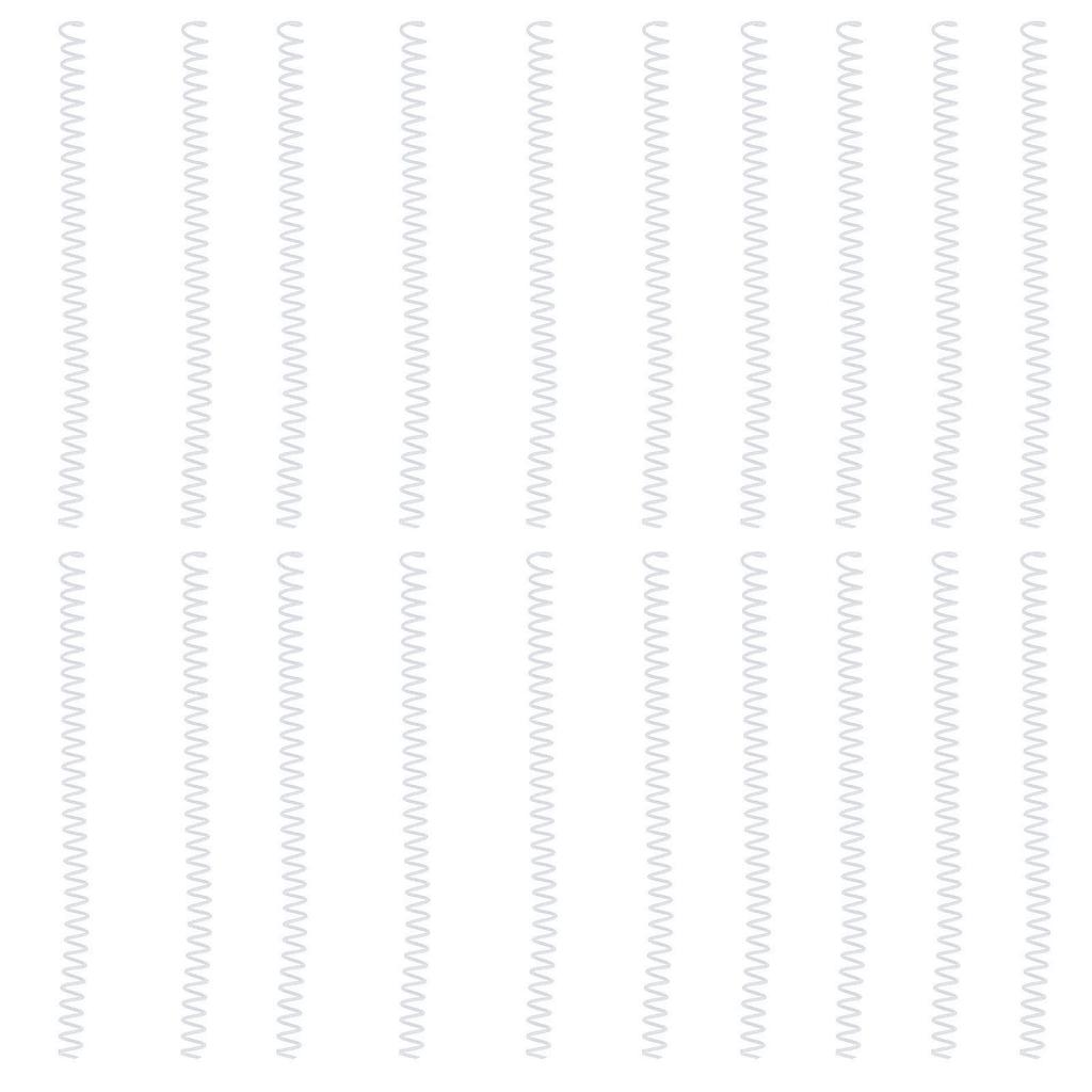 20Pcs Spiral Binding Coils 30 Sheet ABS Plastic Spiral Binding Spines for Stationery Work White