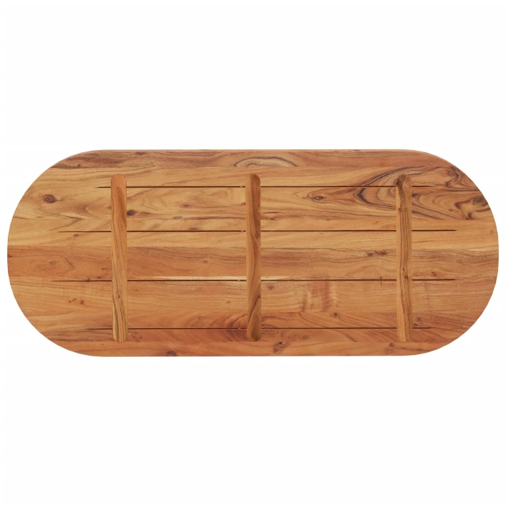 Table Top 100 x 40 x 3.8 cm Oval Solid Acacia Wood