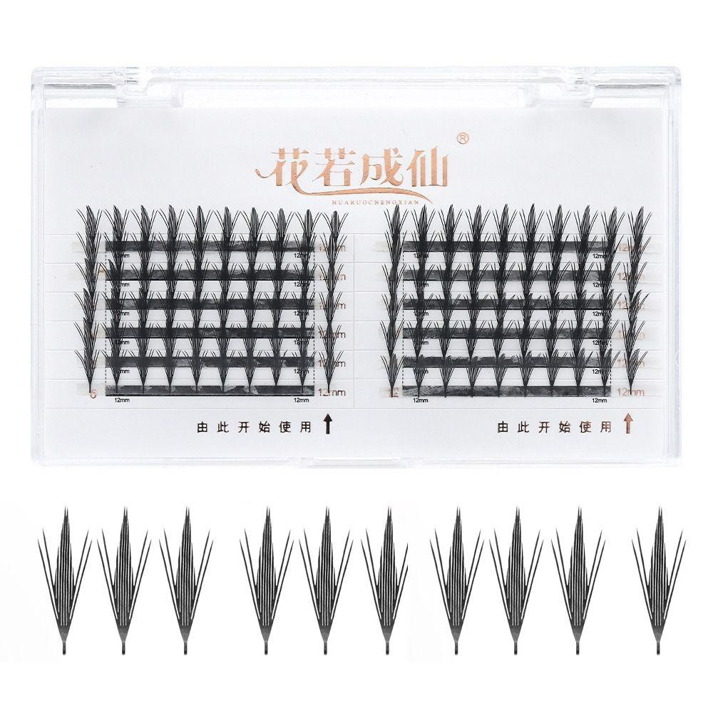 Tower Top False Eyelashes 12 Rows Premade Fan Lashes Natural Eyelashes Extensions  Women