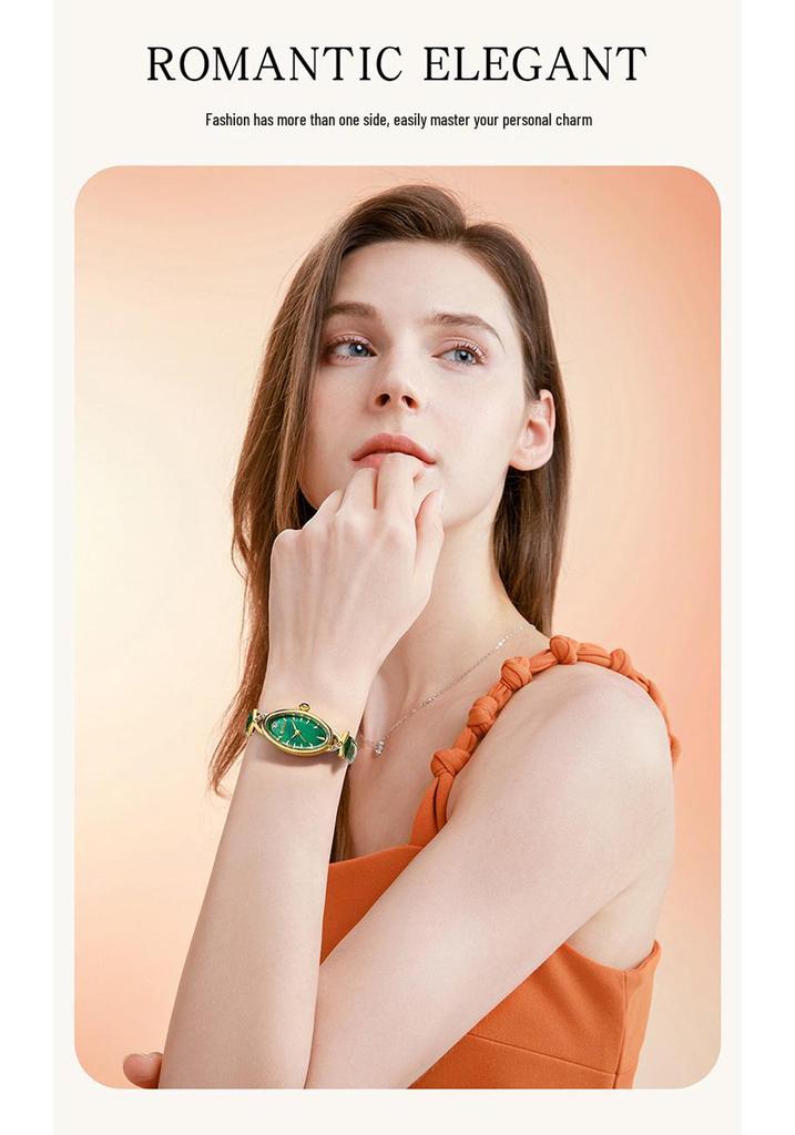OFNS Women's Retro Oval Waterproof Luxury Wristwatch