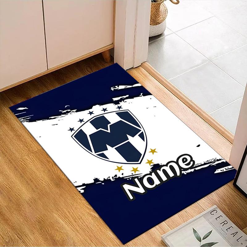 Custom Name Galactic Monterrey Crest Rug Game Carpet, Floor Mat for Bedroom Living Room Entryway Rug, Home Decor Idea Gift for Christmas birthday