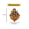 Rückgeschenk Ganesh-Idol auf Blatt - Lord Ganesha mit Diya - Metall-Diya für Diwali-Dekorationsartikel Heimdekoratives Geschenk Puja-Geschenke Firmen-,