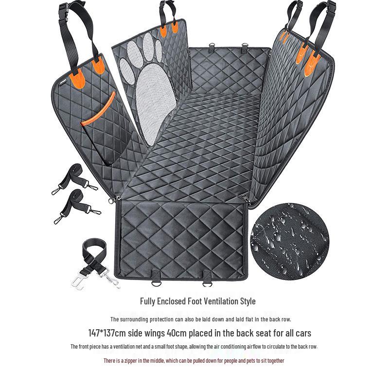Waterproof Pet Car Seat Cover for Medium to Large Dogs – Dirt-Proof and Ideal for Back Seats.