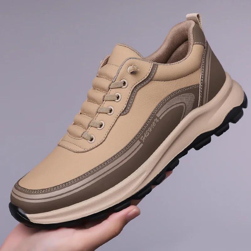Fashion Leather Casual Shoes Men New Arrival Training Sneakers Durable Mens Sports Footwear Classic Man Athletic Shoes Outdoor Trainers