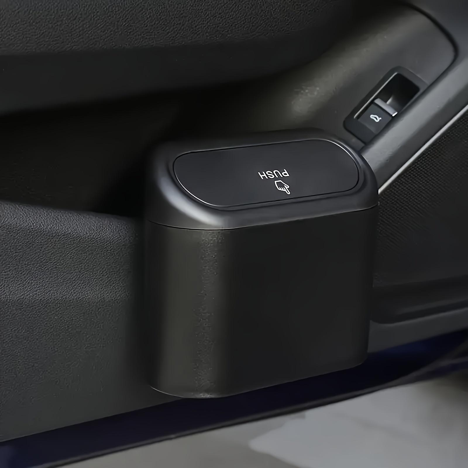 

1PC Clamshell Design Plastic Car Trash Can Vehicle Door Hanging Garbage Bin Compact Organizer Essential Car Accessory чёрный