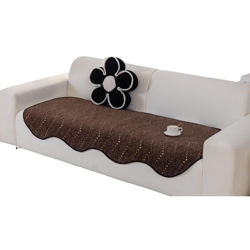 Special-Shaped Sofa Cushion, Universal Cushion For All Seasons, Irregular Straight Row Leather, Retro Light Luxury, High-End Sofa Cloth Cover