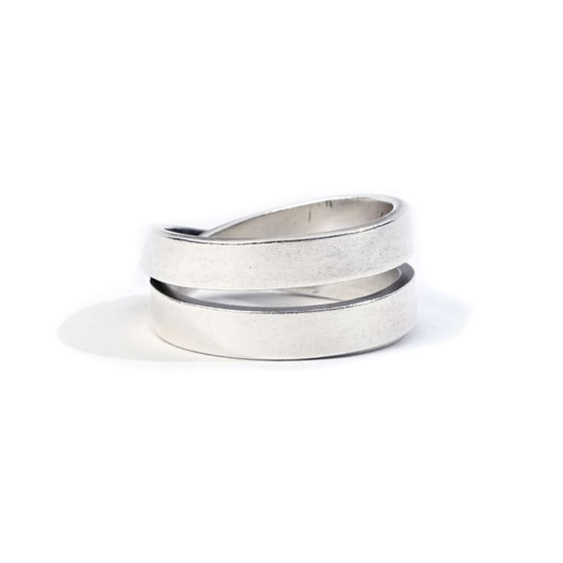 SEWNSWEN SILVER CROSS BANDAGE RING