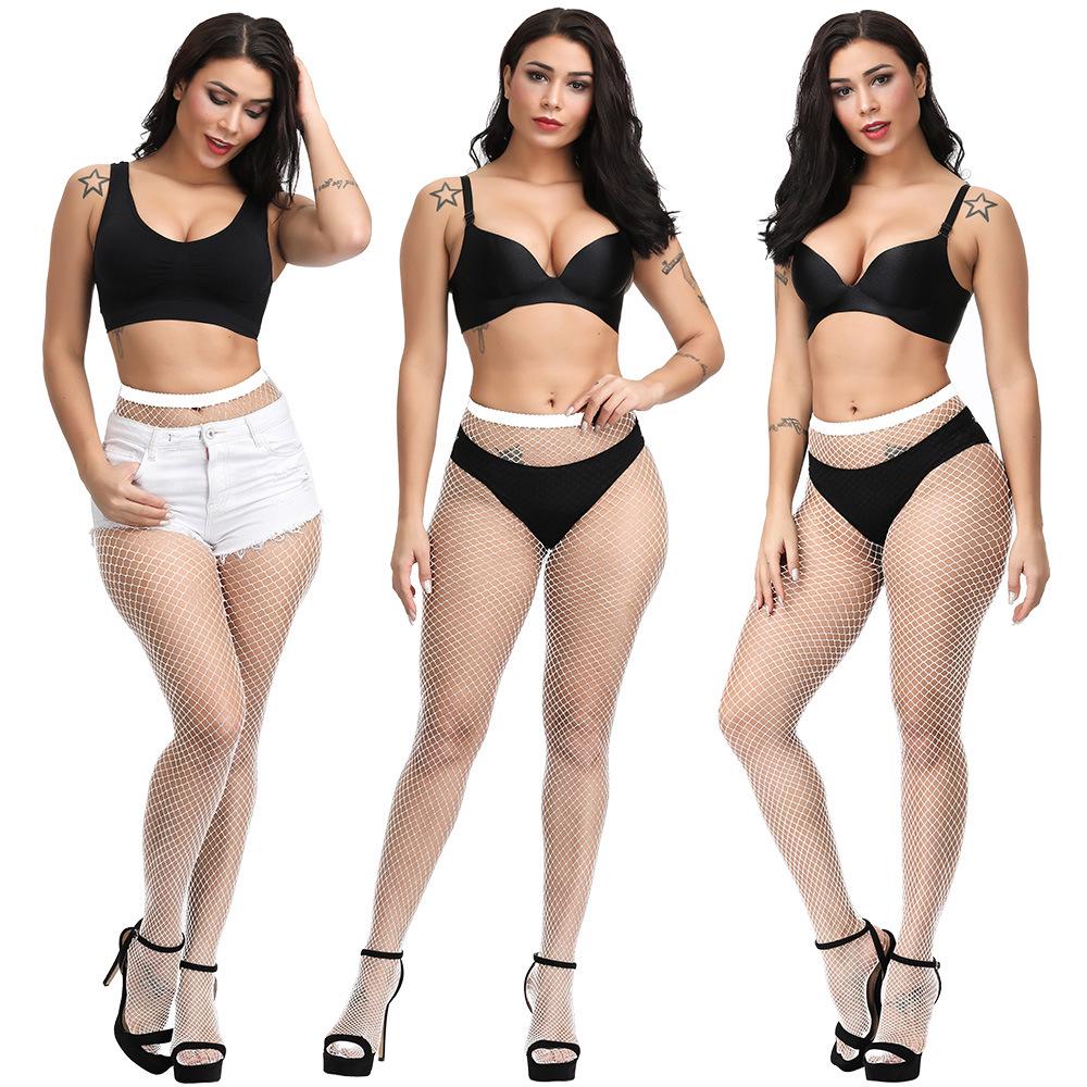 Bas résille élastiques anti-accrocs grande taille – Style européen et américain