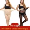 Plus Size Spring & Autumn Sheer Pantyhose for Women - Extra Large Anti-Snag Nude Stockings (Fits Up To 200 Lbs)