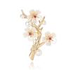 Japan And Korea Fresh Alloy Pearl Three Plum Blossom Brooch Temperament Simple Women'S Clothing Brooch Jewelry Pin