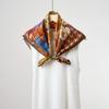 New Retro Literary and Artistic 61 * 61cm Silk Square Scarf Mulberry Silk Cotton Blended Scarf Women's High-end Silk Scarf