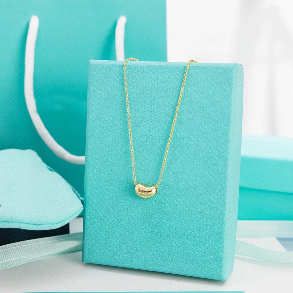 925 Sterling Silver Acacia Bean Necklace - Colorfast, High-End Summer Clavicle Chain, Perfect Valentine's Day Accessory.