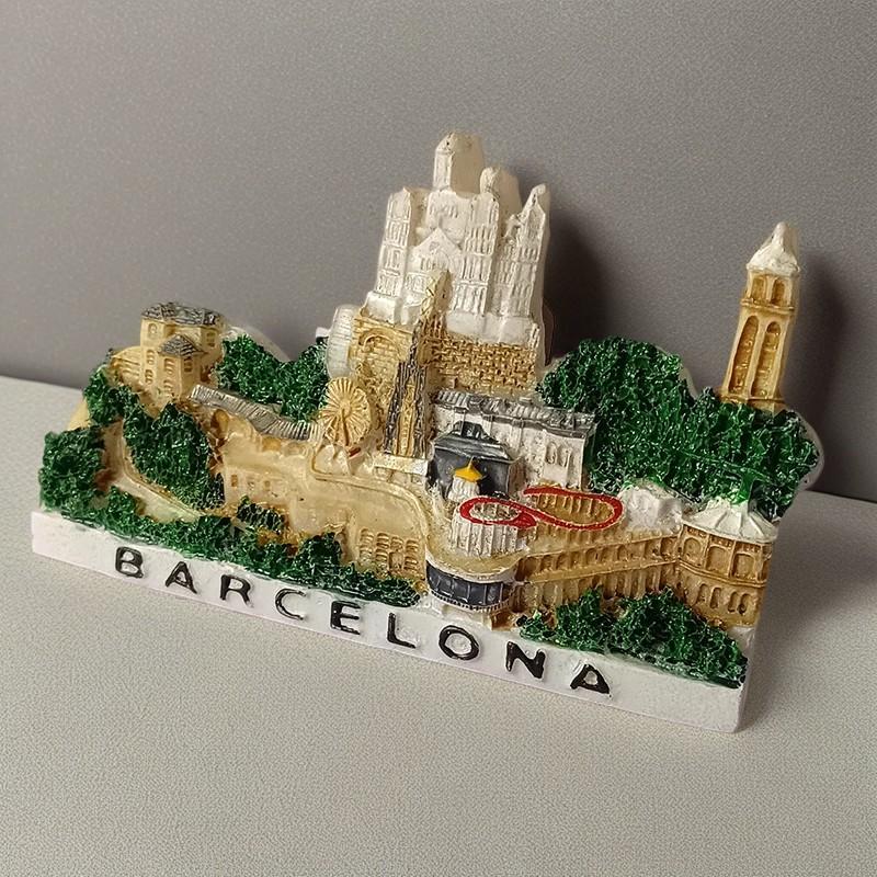 Europa Spanien Kühlschrankmagnete Portugal Harz Kühlschranksticker Tourismus Gedenk Handgefertigt Kreative Geschenke Barcelona Lissabon