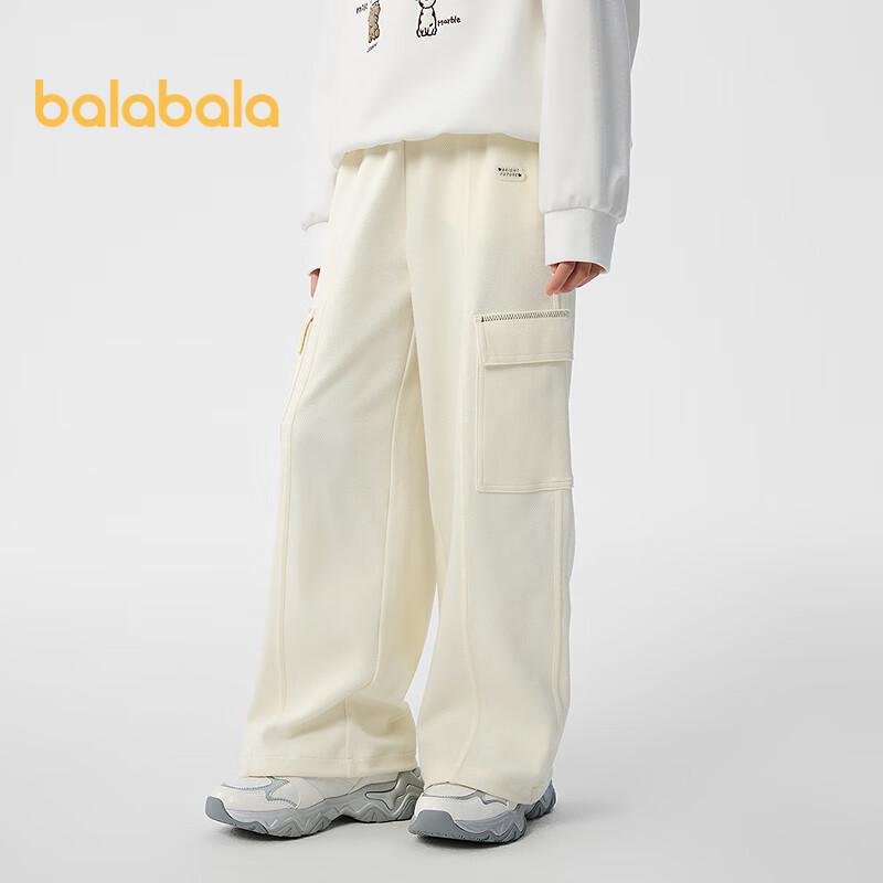 Balabala Girls' Spring Casual Cargo Pants