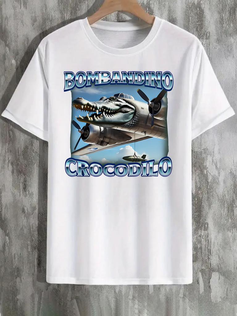 Bombardino Crocodilo Funny Brain Puffs T-shirts T-shirts Italian Brain Puffs Crocodile T-shirts Trendy T-shirts Women's Tops
