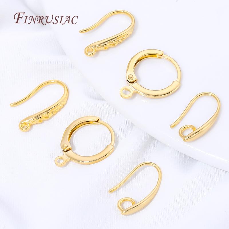 18K Gold Plated Earring Hooks,Hypoallergenic Ear Wires & Hoops,DIY Jewelry Making Supplies Findings,Earring Accessories