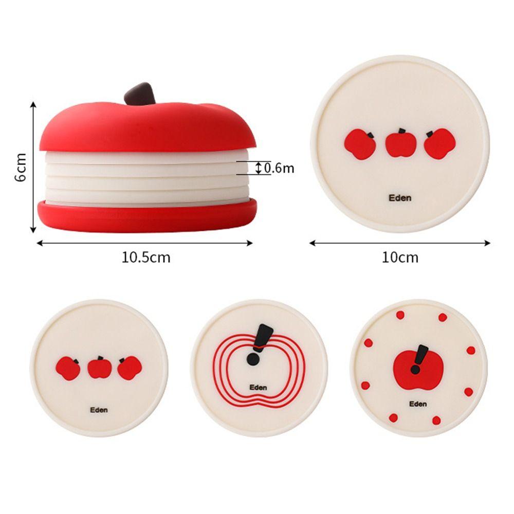 Stackable Fruit Shape Coasters Set Anti Scald Decorative Placemats  Kitchen Accessory