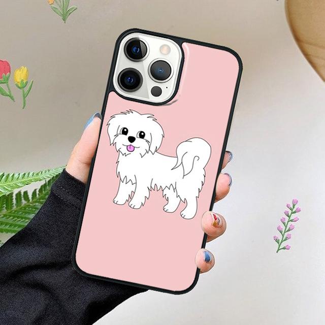 Cartoon Maltese Dog Phone Case For iPhone 17 Air 15 16 16e 11 12 13 14 Pro Max Cover For iPhone 17 Air Max Plus coque Fundas