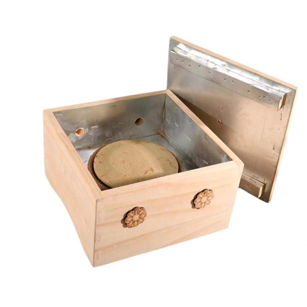 Ancient Wooden Moxibustion Box for Belly and Waist Therapy
