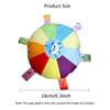Squeaky Plush Dog Toy Colorful Round Shark Pet Chew Toy Bite-Resistant Teeth Cleaning Toy for Small Medium Dogs