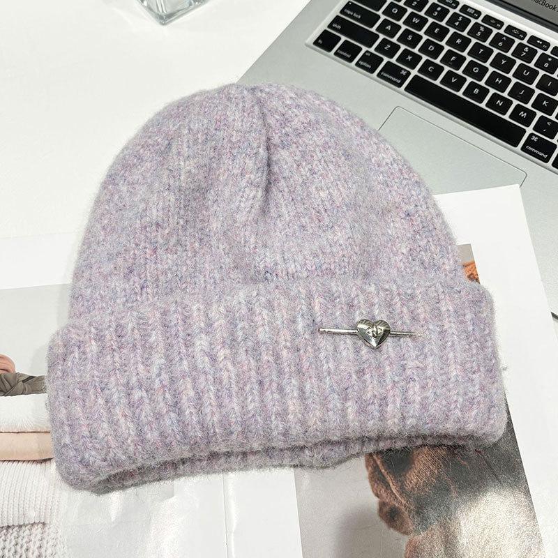 

Осень и зима любовь вязаная теплая шапка женская уличная ветро- и холодозащитная защита ушей велосипедная спортивная шапка шапка Cold and warm, elastic