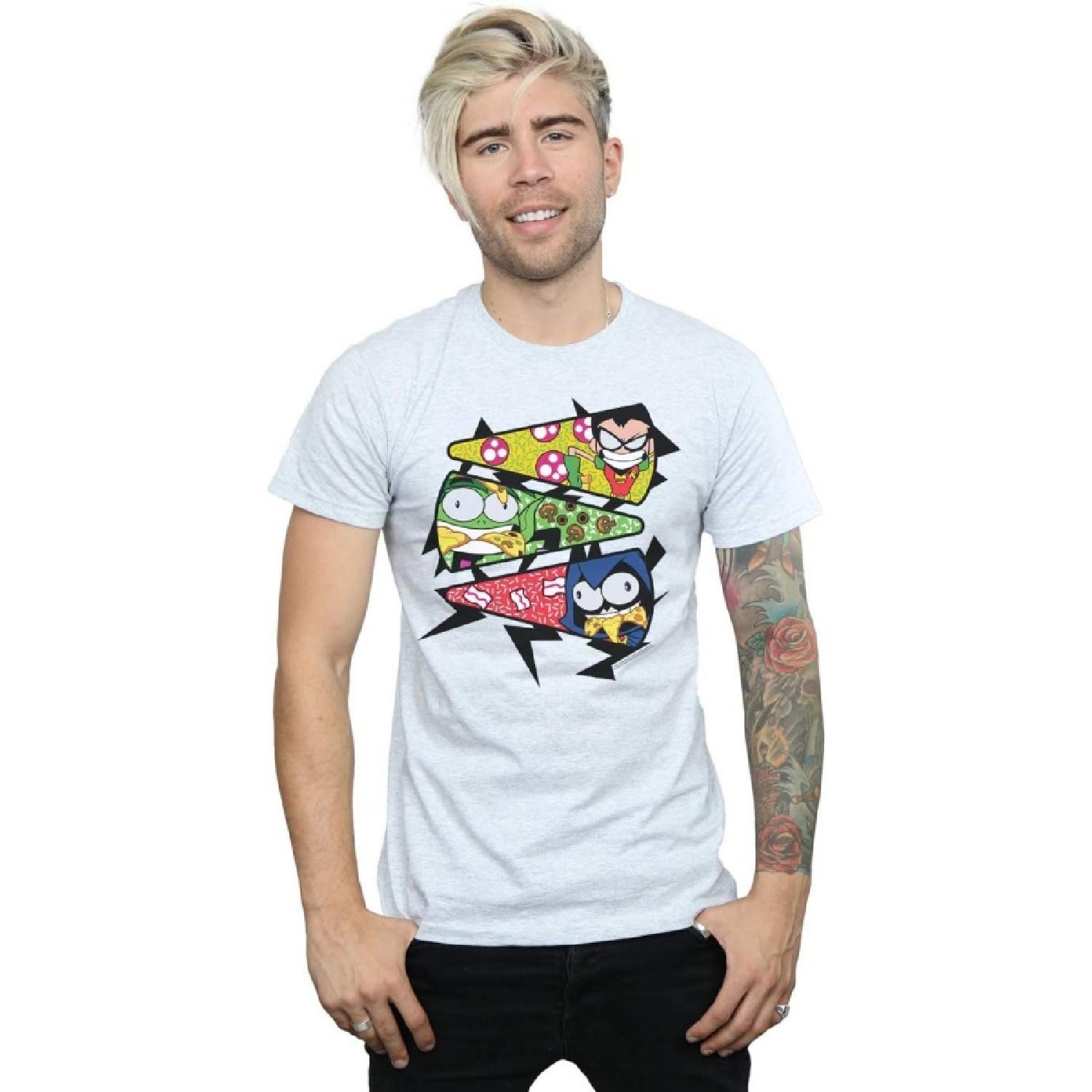 Мужская футболка DC Comics Teen Titans Go Кусочек пиццы Спортивно-серый XX-Large S