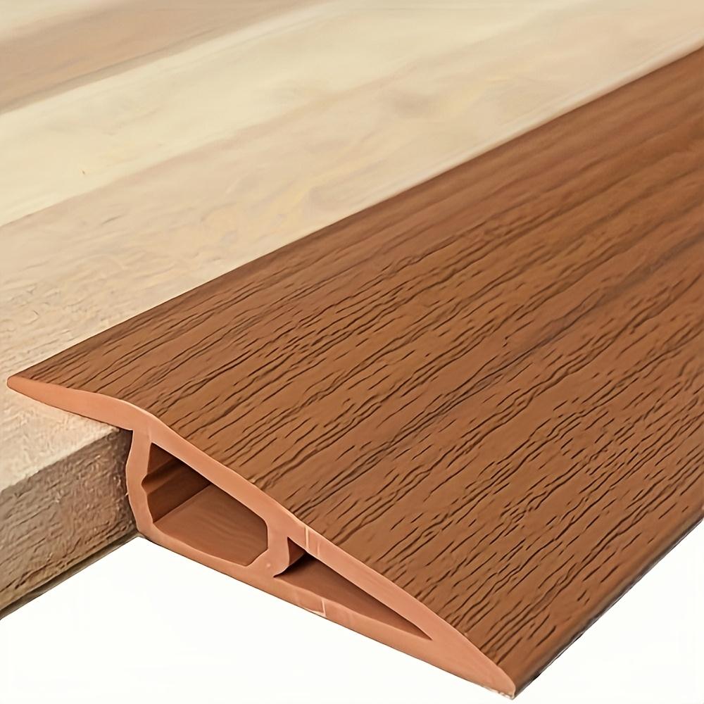 1PC 1m/39.37inch Wood Floor Transition Strip Edge Closing Strip Floor Seam Wear-Resistant Soft Plastic Flat Buckle Dge Threshold